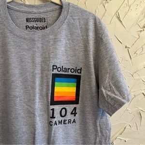 Polaroid x Missguided Grey Tee Shirt Small